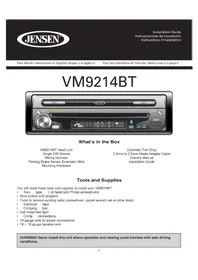 Notice JENSEN VM9214BT Lecteur dvd