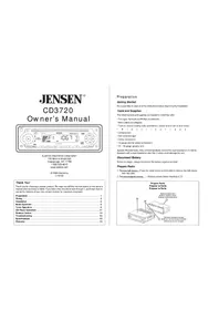 Notice JENSEN CD3720 Autoradio