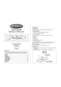 Notice JENSEN CD3720XM Autoradio