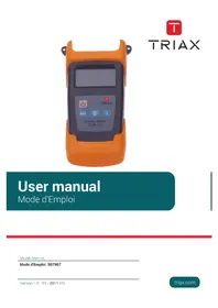 Notice TRIAX TOM 011 équipements de mesure