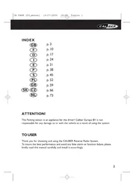 Notice CALIBER PARK 200 Parkeersensor
