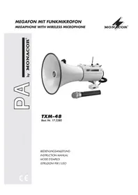 Notice Monacor TXM48 Megafon