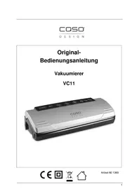 Notice CASO VC11 Vacuümverpakkingsmachines