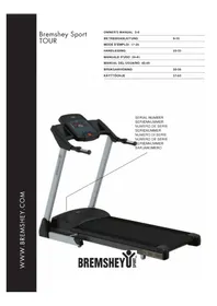 Notice Bremshey TREADLINE TOUR Vélo d'appartement