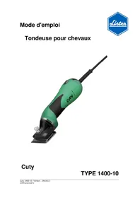 Notice Lister CUTY 140010 Tondeuse