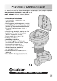 Notice Galcon DC6S Programmateur d'irrigation