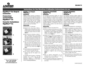 Notice Leviton 5G108RB5 Connecteur électrique