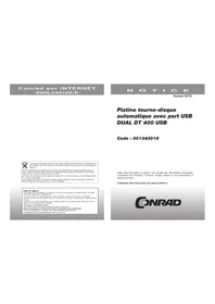 Notice DUAL DT 400 Platine_disque