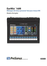 Notice PRESONUS EARMIX 16M Table de mixage