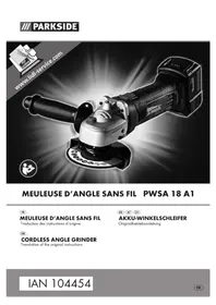 Notice PARKSIDE PWSA 18 A1 Broyeur
