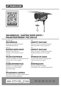 Notice PARKSIDE PSZ 250 A2 Elektrické kladkostroje