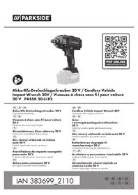 Notice PARKSIDE PASSK 20LI A1 Visseuse