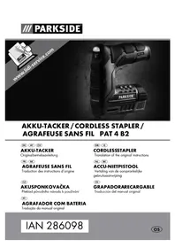 Notice PARKSIDE PAT 4 B2 Agrafeuse électrique