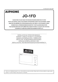 Notice Aiphone JO1FD Interphone