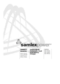 Notice Samlex SEC1215UL Chargeur de piles
