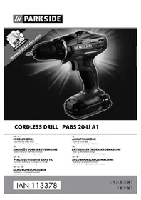 Notice PARKSIDE PABS 20LI A1 Borrmaskin