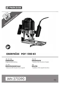 Notice PARKSIDE POF 1200 B2 Fraiseuse
