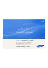 Notice SAMSUNG YPU6QP Lecteur mp3