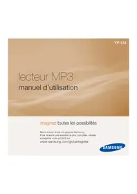 Notice SAMSUNG YPU4AU Lecteur mp3