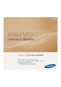 Notice SAMSUNG YPQ2CW Lecteur mp3