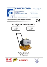 Notice Francepower PV 80 Plaque vibrante