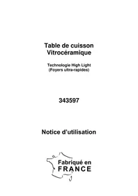 Notice BRICO DEPOT 343597 Cuisinière