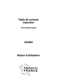 Notice BRICO DEPOT 343594 Cuisinière