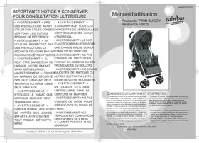 Notice Babybus TWIN BUGGY Poussette