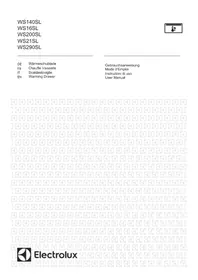 Notice ELECTROLUX WS290SLCN Tiroir et armoire chauffants