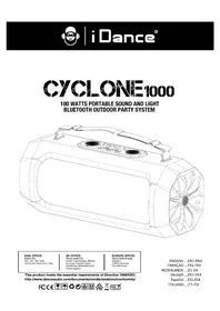 Notice iDance CYCLONE 1000 Station d'acceuil