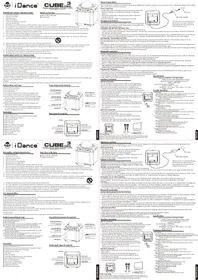 Notice iDance MINI CUBE 3 Station d'acceuil