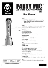 Notice iDance PARTY MIC PM6 Microphone