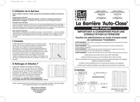 Notice RED CASTLE AUTOCLOSE Barrière de sécurité enfant