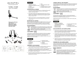 Notice ALCATEL TH120 Casque