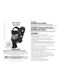 Notice Infantino SASH Baby carrier