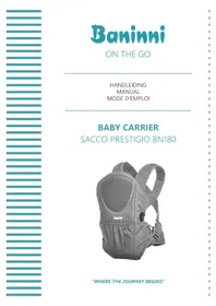 Notice Baninni SACCO PRESTIGIO BN180 Porte-bébé