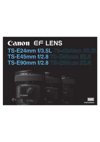 Notice CANON TSE 17MM F4L Camera lens