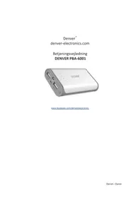 Notice DENVER PBA6001C MK2 Power bank