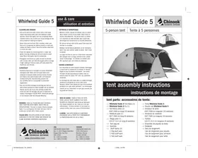 Notice Chinook WHIRLWIND GUIDE 5 Tente
