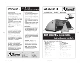 Notice Chinook WHIRLWIND 3 Tente