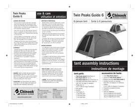 Notice Chinook TWIN PEAKS GUIDE 6 Tente