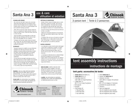 Notice Chinook SANTA ANA 3 Tente