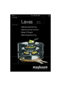 Notice Maybaum LAVAS RAC 500 Appareil à fondue, raclette et wok