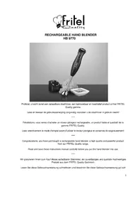 Notice FRITEL HB 9770 Table de mixage