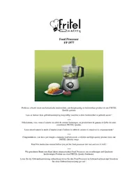 Notice FRITEL FP 1977 Robot ménager