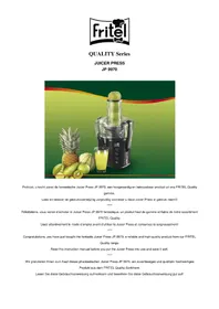 Notice FRITEL JP 9970 Extracteur de jus