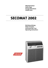 Notice Krüger SECOMAT 2002 Chauffage