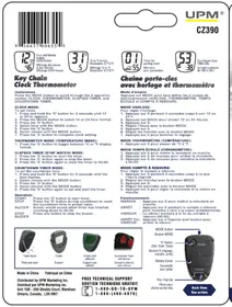 Notice UPM CZ390 Thermomètre