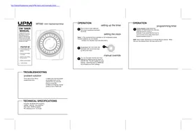 Notice UPM MT550 Commutateur