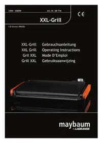 Notice Maybaum XXLGRILL GR 710 Plaque de grill